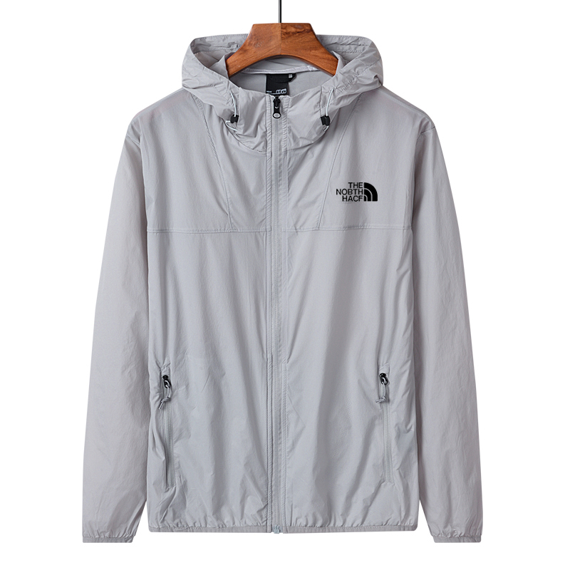 【The North Face】男性と女性の 2023 新しい夏の古典的なファッション薄氷シルク日焼け止め服