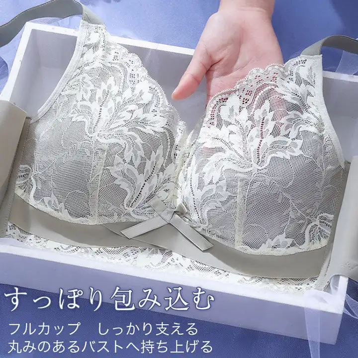 【小さく見せるブラ】40kg-90kgが着用できるサイズ、タイラテックスとフランスレース入り、着心地いい。