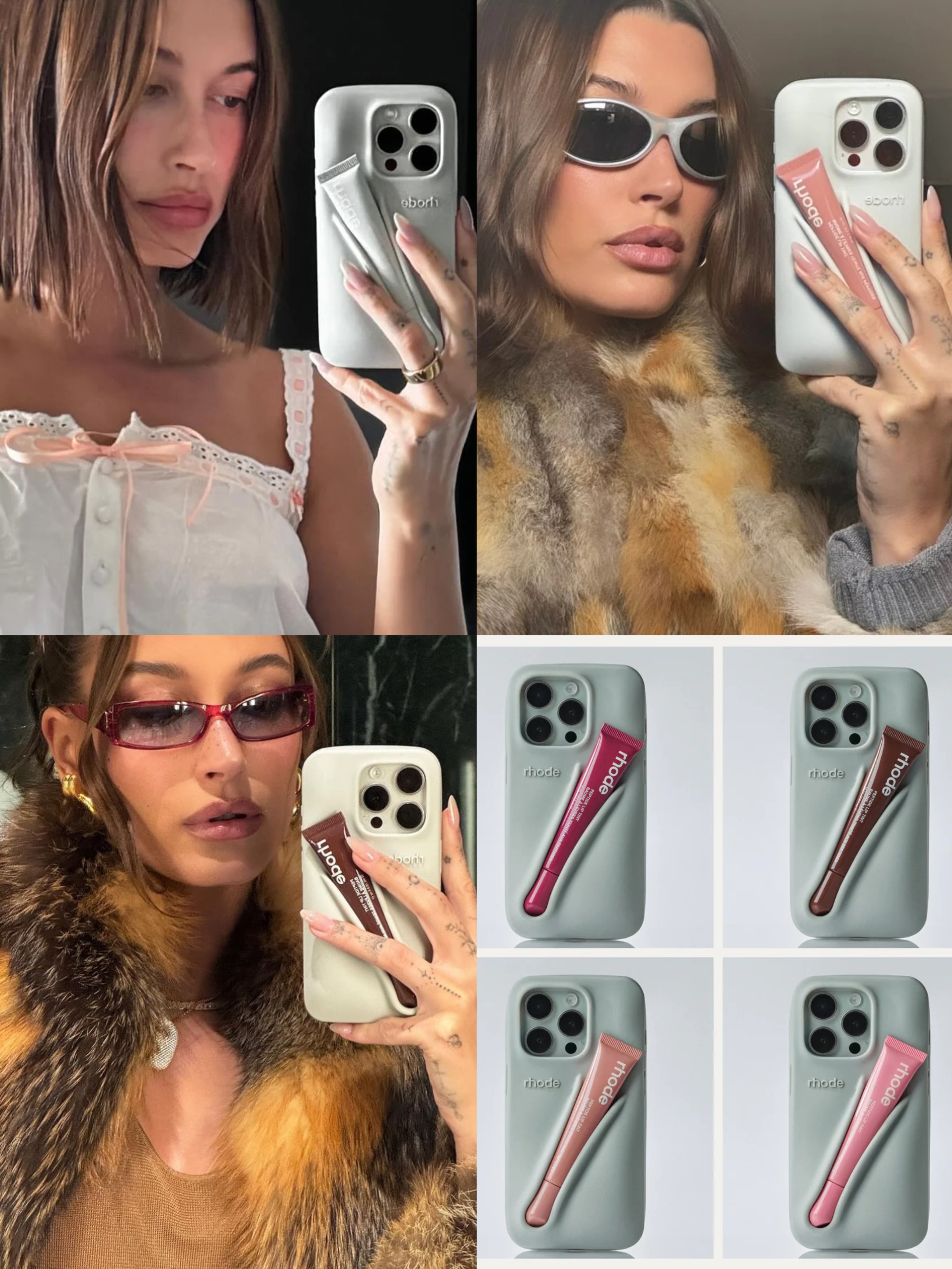 Hailey ヘイリー Kendou 同じスタイルのリップケース リップグロス ポータブル iPhone ケース