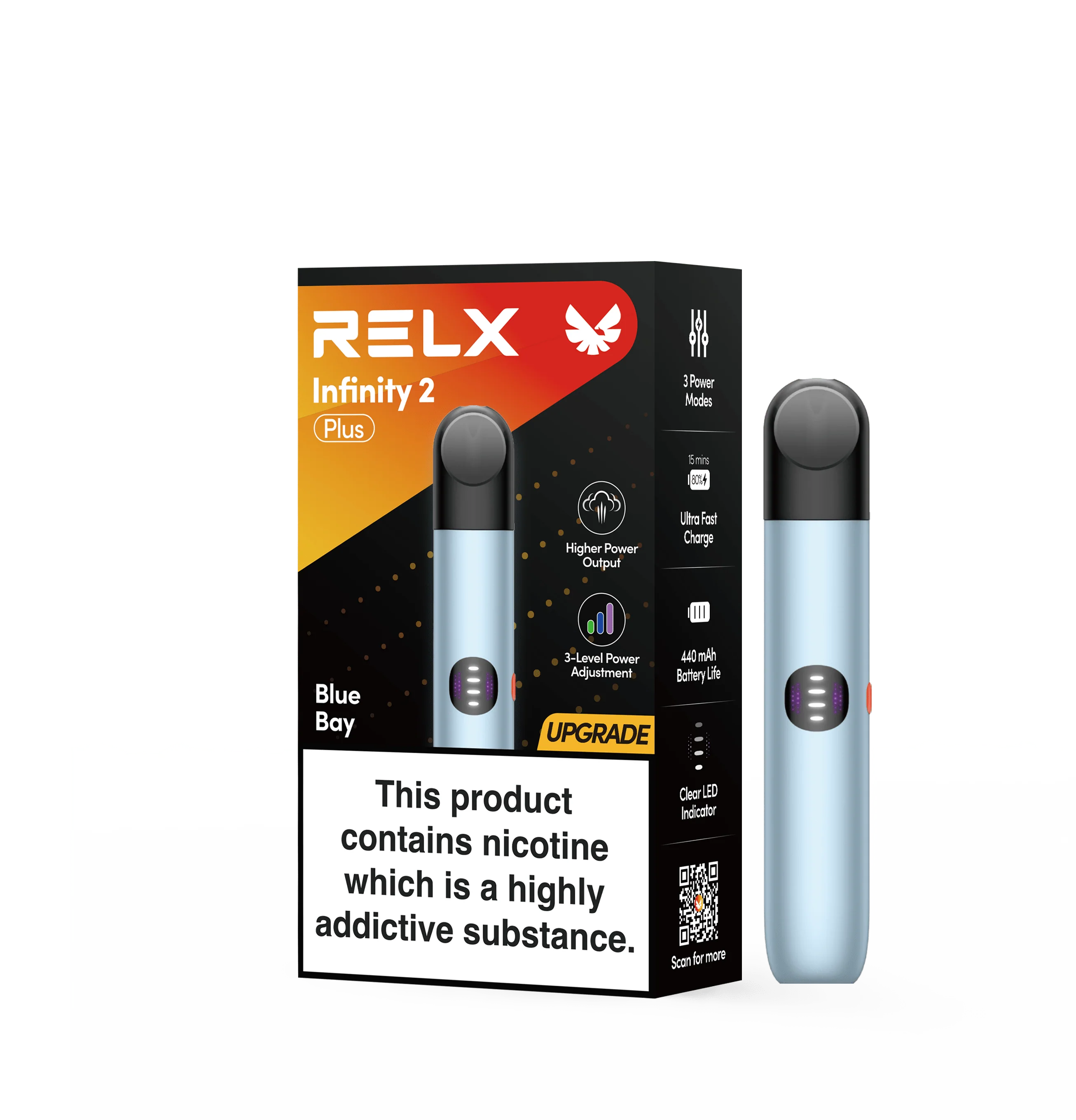公式正規品 RELX Infinity 第2世代電子タバコ本体/交換カートリッジ ニコチン含有量 2%/5% (20mg/50mg) カートリッジ1本でタバコ3箱分に相当する600回の吸引が可能です