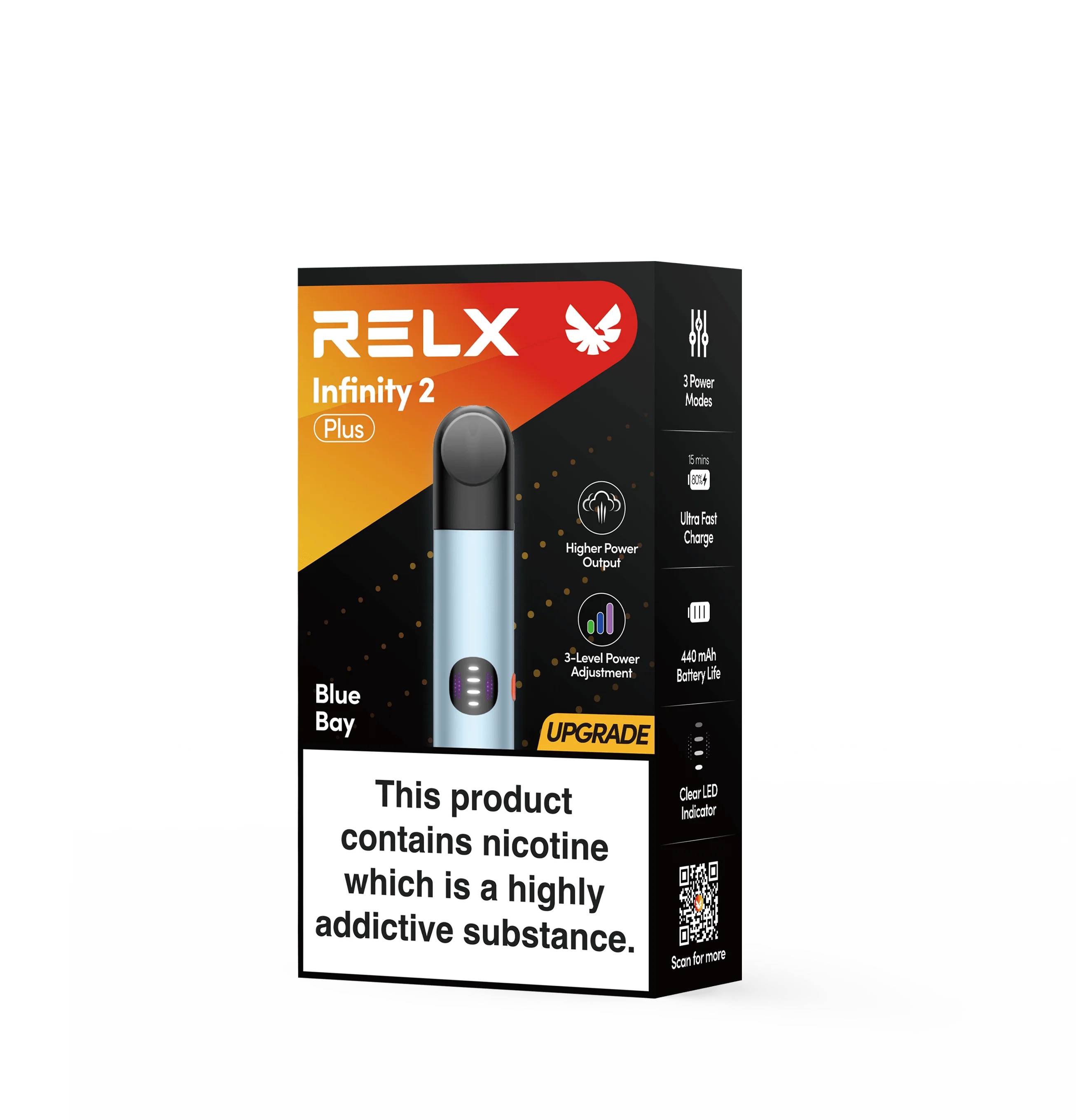 公式正規品 RELX Infinity 第2世代電子タバコ本体/交換カートリッジ ニコチン含有量 2%/5% (20mg/50mg) カートリッジ1本でタバコ3箱分に相当する600回の吸引が可能です